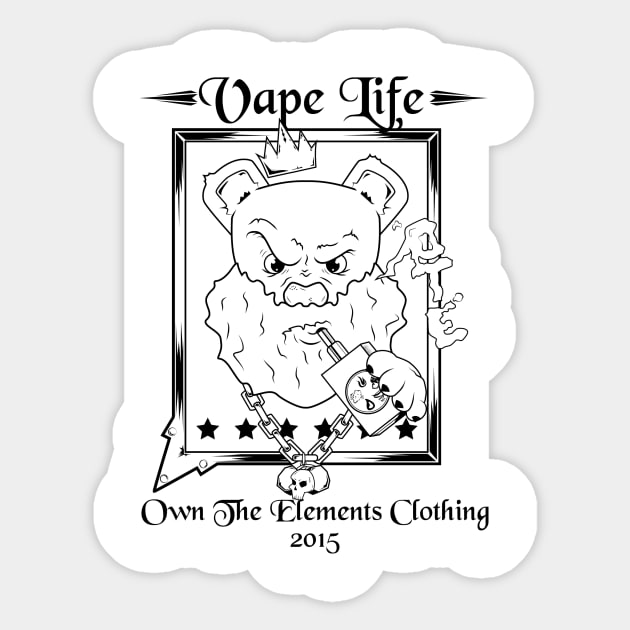 OTE vaping bear Sticker by OwnTheElementsClothing